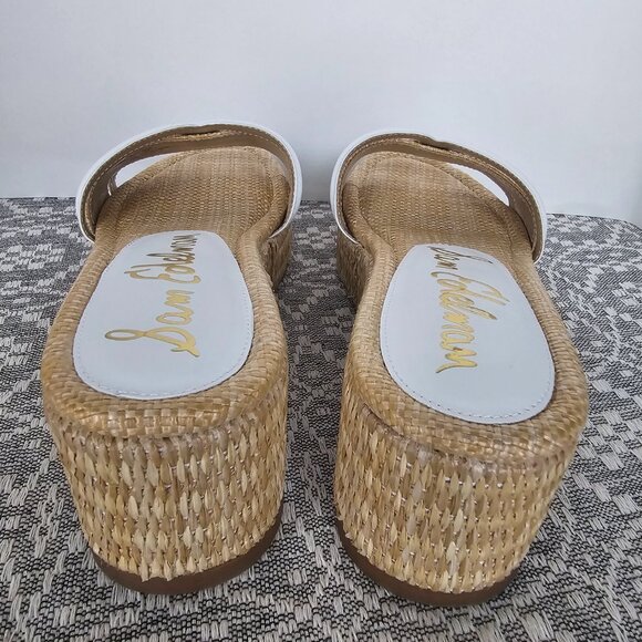 Sam Edelman Raffia Platform Slide Sandals - Picture 3 of 5